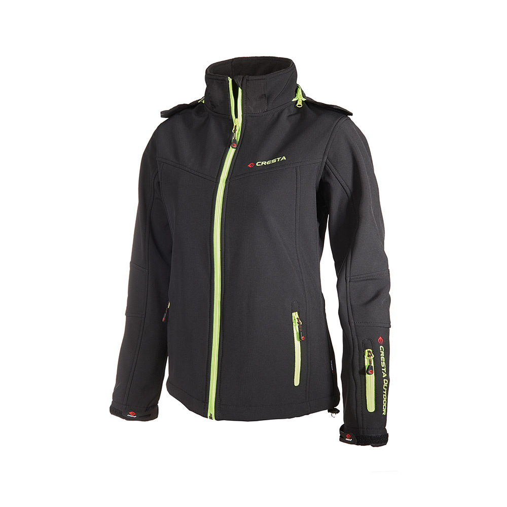 Kapüşonlu Neon Detaylı Softshell Ceket