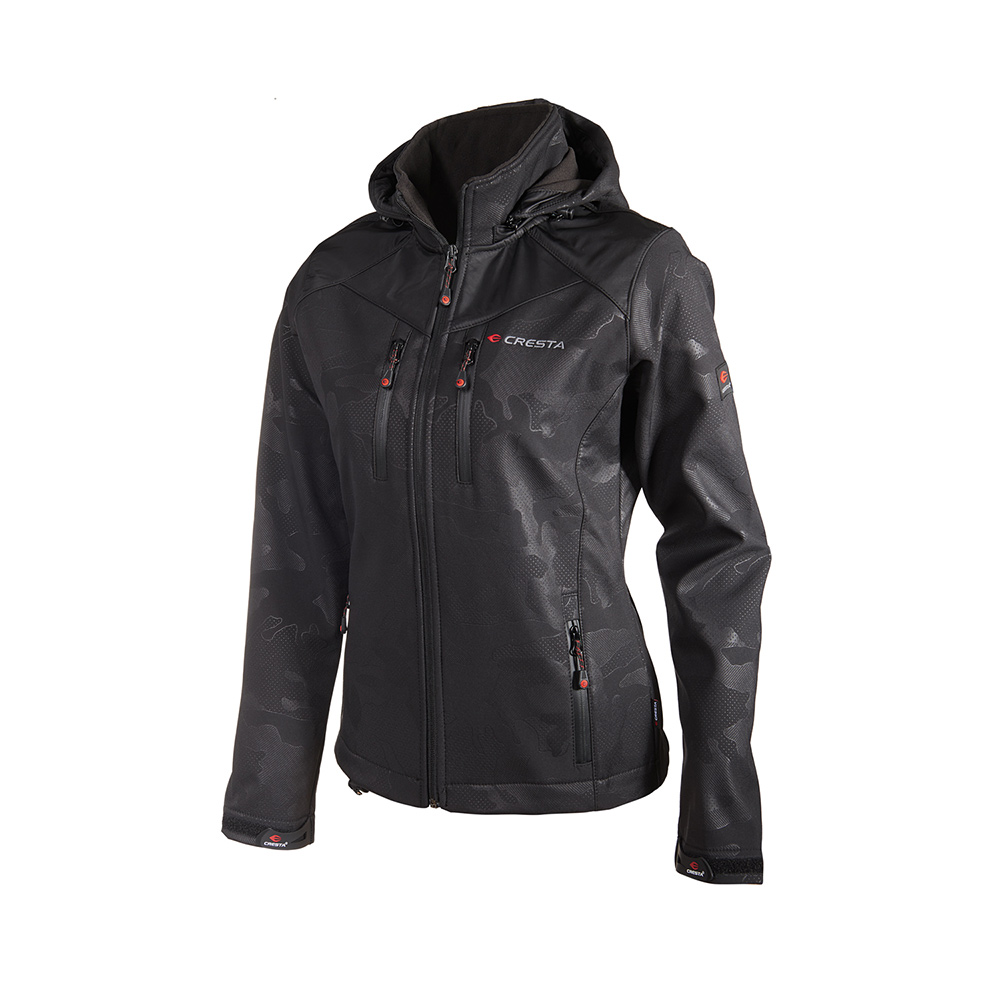 Coated and Hooded Softshell Jacket