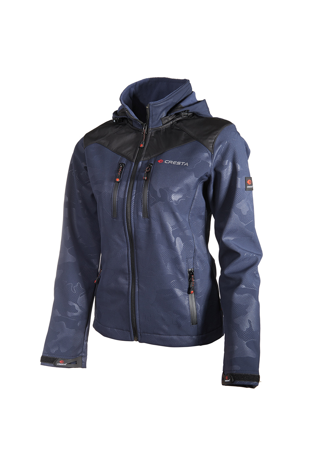 Coated and Hooded Softshell Jacket