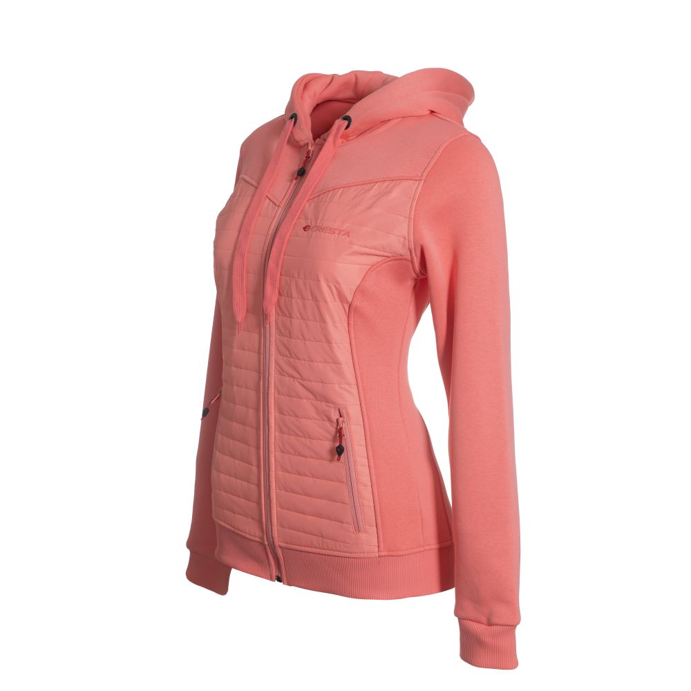 Kapitone Kaplamalı Tam Fermuarlı Kapüşonlu Kadın Sweatshirt