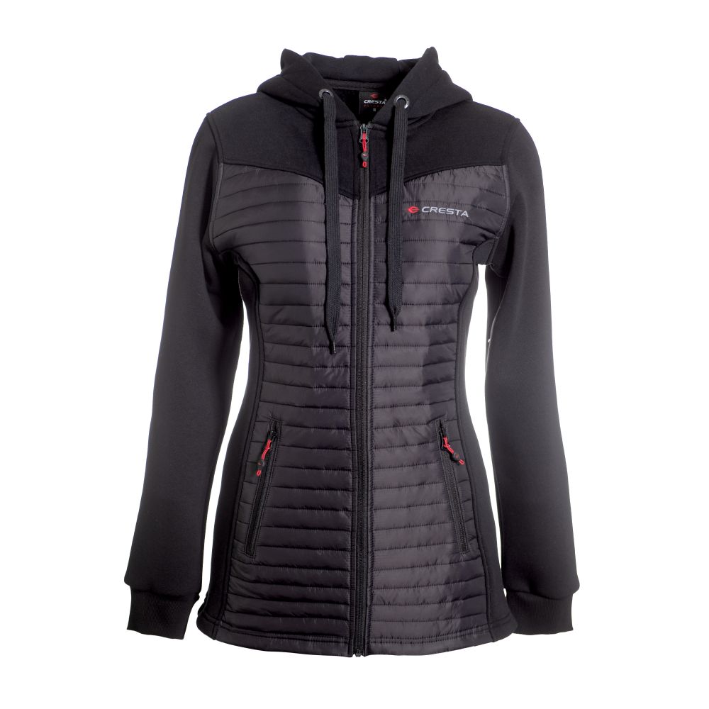 Kapitone Kaplamalı Tam Fermuarlı Kapüşonlu Kadın Tunik