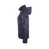 Kaplamalı ve Kapüşonlu Desenli Softshell Ceket