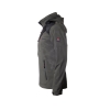 Kaplamalı ve Kapüşonlu Desenli Softshell Ceket