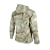 Tie-Dye Printed Hooded Softshell Jacket